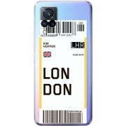 Прозрачный чехол Uprint Vivo V21 Ticket London