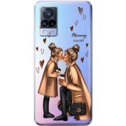 Прозрачный чехол Uprint Vivo V21 Mommy Is My BFF