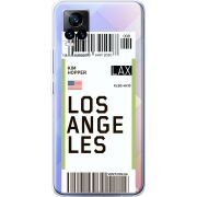 Прозрачный чехол Uprint Vivo V21E Ticket Los Angeles