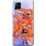 Прозрачный чехол Uprint Vivo V21E Naruto and Kurama