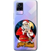 Прозрачный чехол Uprint Vivo V21E Cool Santa