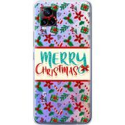 Прозрачный чехол Uprint Vivo V21E Vintage Christmas Pattern