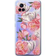 Прозрачный чехол Uprint Vivo V21E Peony Watercolor Style