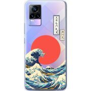 Прозрачный чехол Uprint Vivo V21E Большая волна в Канагаве