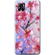 Прозрачный чехол Uprint Vivo V21E Pink Magnolia