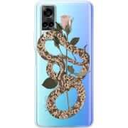 Прозрачный чехол BoxFace Vivo Y31 Glamor Snake