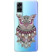 Чехол со стразами Vivo Y31 Owl