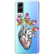 Чехол со стразами Vivo Y31 Heart