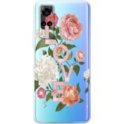 Чехол со стразами Vivo Y31 Love