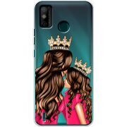 Прозрачный чехол BoxFace Tecno Spark 6 Go Queen and Princess