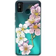 Прозрачный чехол BoxFace Tecno Spark 6 Go Cherry Blossom