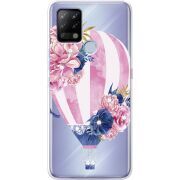 Чехол со стразами BoxFace Tecno POVA Pink Air Baloon