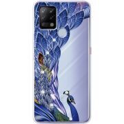 Чехол со стразами BoxFace Tecno POVA Peafowl