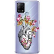 Чехол со стразами BoxFace Tecno POVA Heart