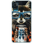 Чехол BoxFace ZTE Blade A71 Енот с банкой