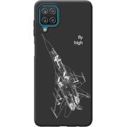 Черный чехол BoxFace Samsung Galaxy M22 (M225) Військовий літак