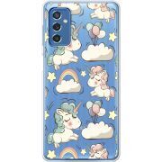 Прозрачный чехол BoxFace Samsung Galaxy M52 (M526) Unicorns