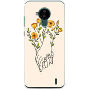 Чехол BoxFace Nokia C30 Flower Hands