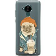 Прозрачный чехол BoxFace Nokia C30 Dog Coffeeman