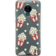 Прозрачный чехол BoxFace Nokia C30 с 3D-глазками Popcorn