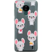 Прозрачный чехол BoxFace Nokia C30 с 3D-глазками Mouse