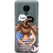 Прозрачный чехол BoxFace Nokia C30 Super Mama