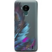 Прозрачный чехол BoxFace Nokia C30 Feathers