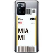 Прозрачный чехол BoxFace Xiaomi Poco X3 GT Ticket Miami