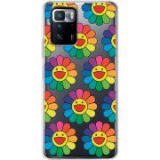 Прозрачный чехол BoxFace Xiaomi Poco X3 GT Hippie Flowers