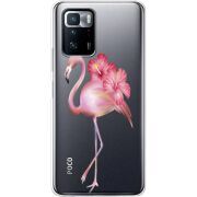 Прозрачный чехол BoxFace Xiaomi Poco X3 GT Floral Flamingo