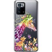 Прозрачный чехол BoxFace Xiaomi Poco X3 GT Colorful Giraffe