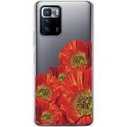 Прозрачный чехол BoxFace Xiaomi Poco X3 GT Red Poppies