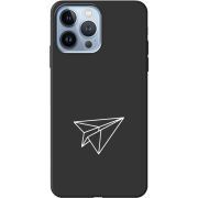 Черный чехол BoxFace Apple iPhone 13 Pro Paper Plane