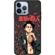 Черный чехол BoxFace Apple iPhone 13 Pro Атака Титанов Леви
