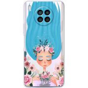 Прозрачный чехол BoxFace Huawei Nova 8i Blue Hair