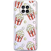 Прозрачный чехол BoxFace Huawei Nova 8i с 3D-глазками Popcorn