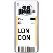 Прозрачный чехол BoxFace Huawei Nova 8i Ticket London