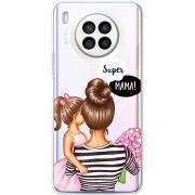 Прозрачный чехол BoxFace Huawei Nova 8i Super Mama and Daughter