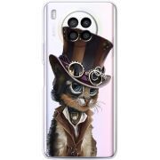 Прозрачный чехол BoxFace Huawei Nova 8i Steampunk Cat