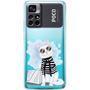 Прозрачный чехол BoxFace Xiaomi Poco M4 Pro 5G Cat Style