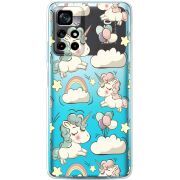 Прозрачный чехол BoxFace Xiaomi Poco M4 Pro 5G Unicorns