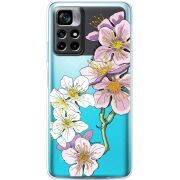Прозрачный чехол BoxFace Xiaomi Poco M4 Pro 5G Cherry Blossom