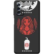 Черный чехол BoxFace Samsung Galaxy M52 (M526)  RedWhite Coffee