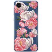 Прозрачный чехол BoxFace Samsung Galaxy A03 Core (A032F) Peony Watercolor Style