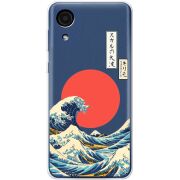 Прозрачный чехол BoxFace Samsung Galaxy A03 Core (A032F) Большая волна в Канагаве