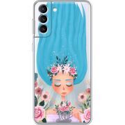 Прозрачный чехол BoxFace Samsung Galaxy S21 FE G990 Blue Hair