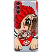 Прозрачный чехол BoxFace Samsung Galaxy S21 FE G990 Winter Puggy