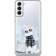 Прозрачный чехол BoxFace Samsung Galaxy S21 FE G990 Cat Style