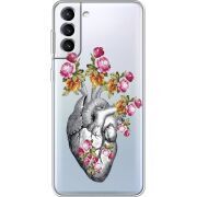 Чехол со стразами Samsung Galaxy S21 FE G990 Heart