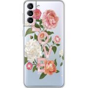 Чехол со стразами Samsung Galaxy S21 FE G990 Love